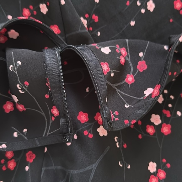 Vintage Express Y2K Floral Midi Skirt Side Zipper Fairy Whimsygoth 9/10 - Picture 10 of 11